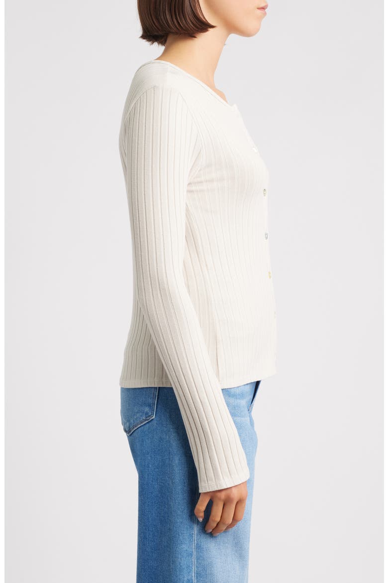 Rib Cardigan, Alternate, color, MOON STONE