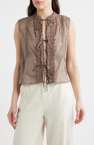 DELUC Rodas Lace Sleeveless Top