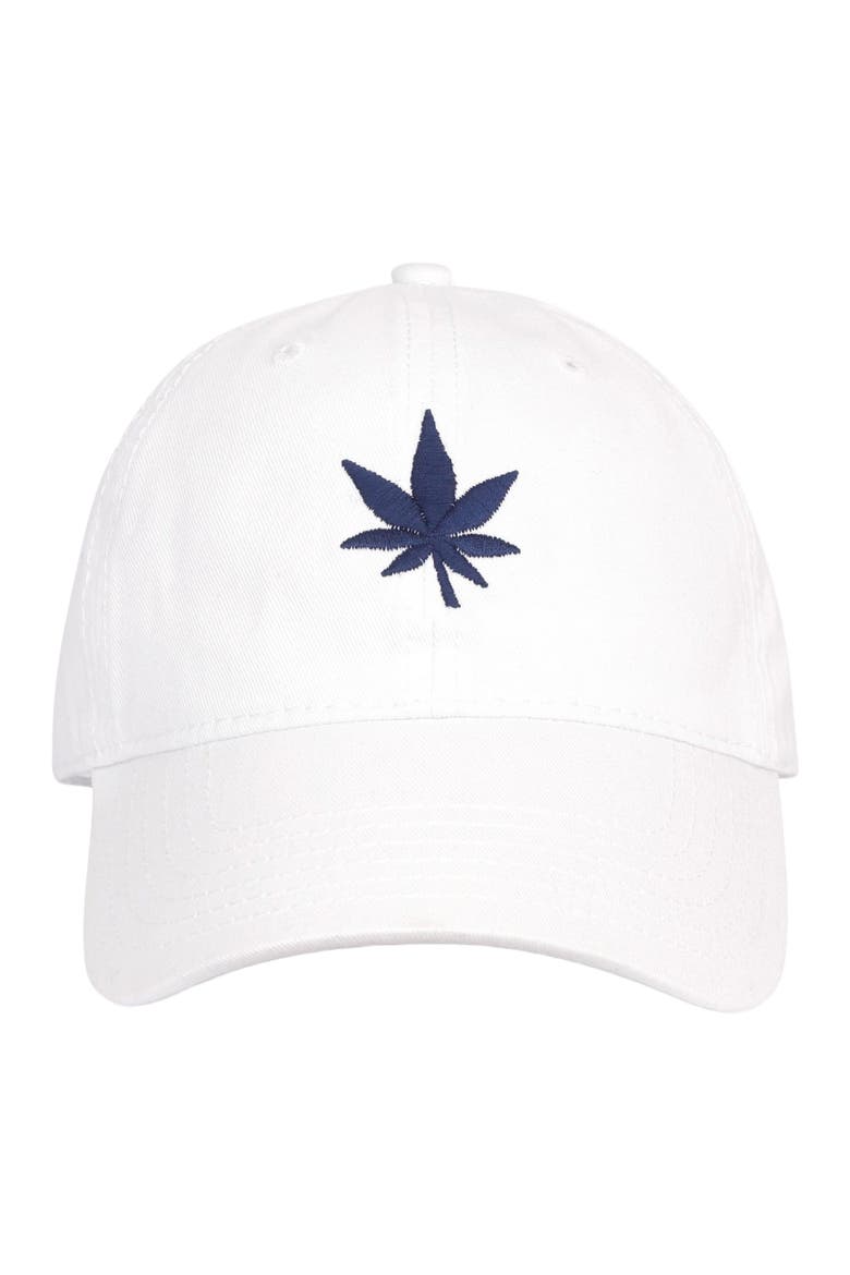 Leaf Dad Hat, Main, color, White Navy