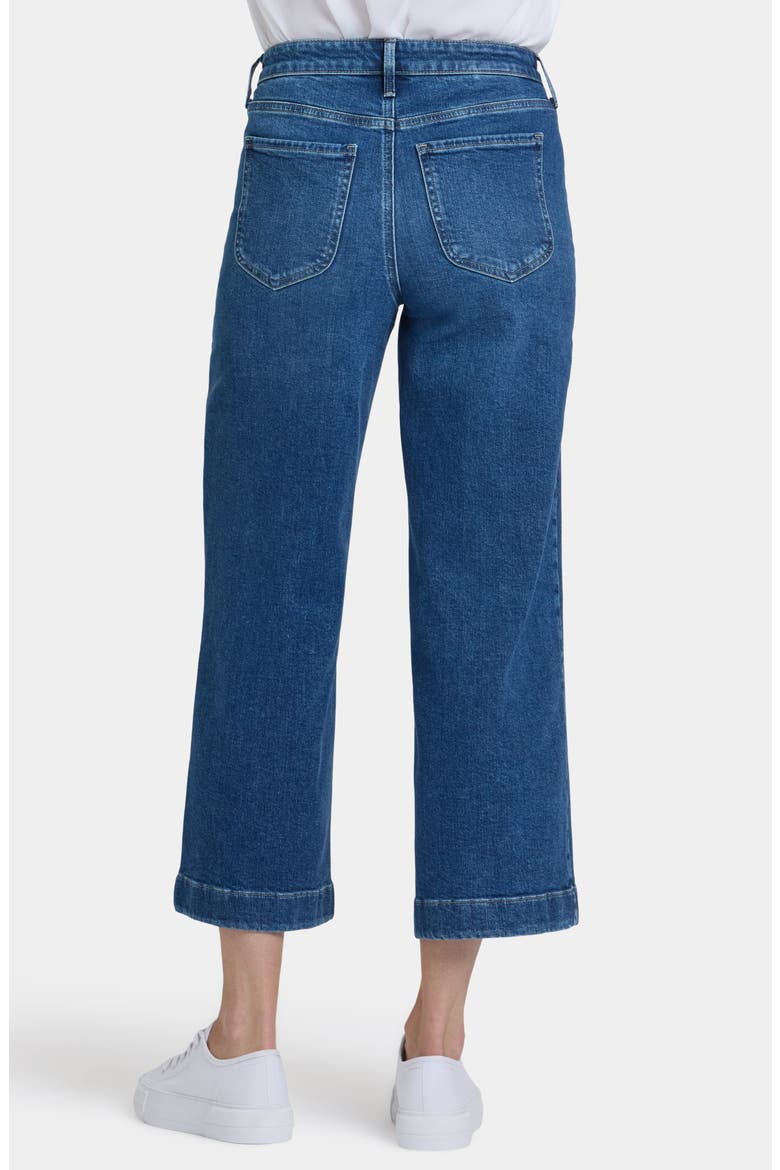 Teresa Patch Pocket High Waist Ankle Wide Leg Jeans, Alternate, color, OPERA BLUE