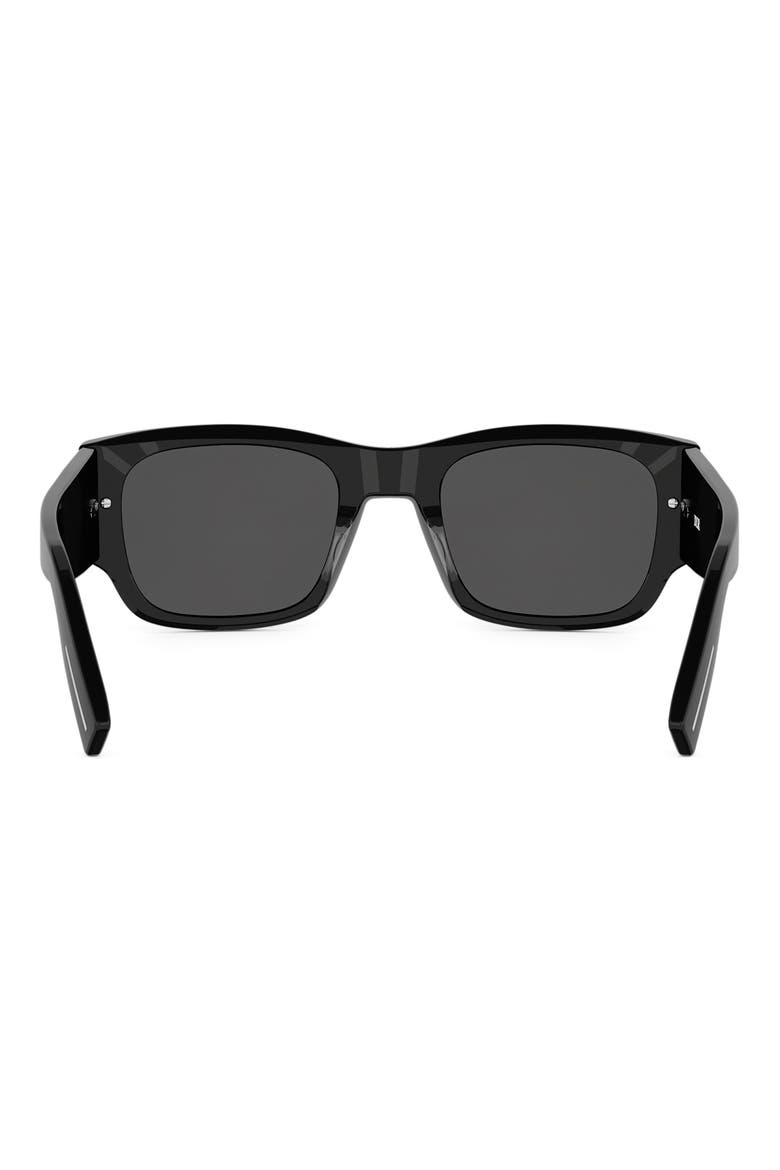 DiorBlackSuit XL S4I 52mm Square Sunglasses, Alternate, color, SHINY BLACK / SMOKE