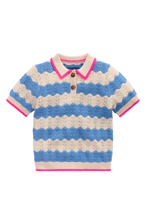 Kids' Pointelle Knit Polo (Toddler, Little Kid & Big Kid)