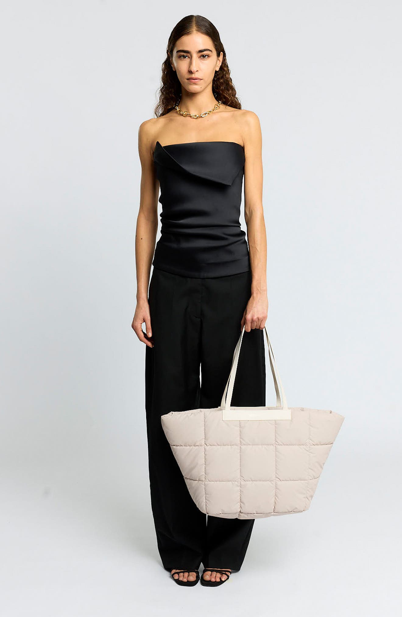 VeeCollective Porter Basque Recycled Nylon Tote, Alternate, color, Soft Taupe