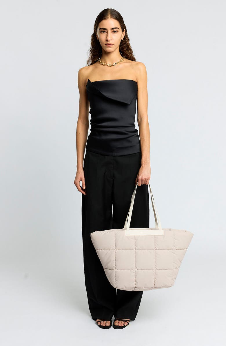 VeeCollective Porter Basque Recycled Nylon Tote, Alternate, color, Soft Taupe