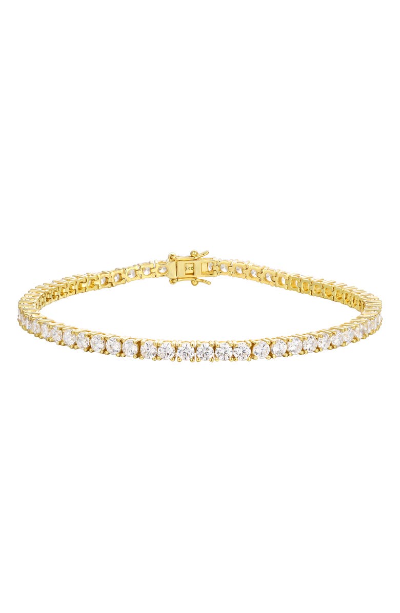 CANDELA JEWELRY CZ Tennis Bracelet, Main, color, Gold/ Clear
