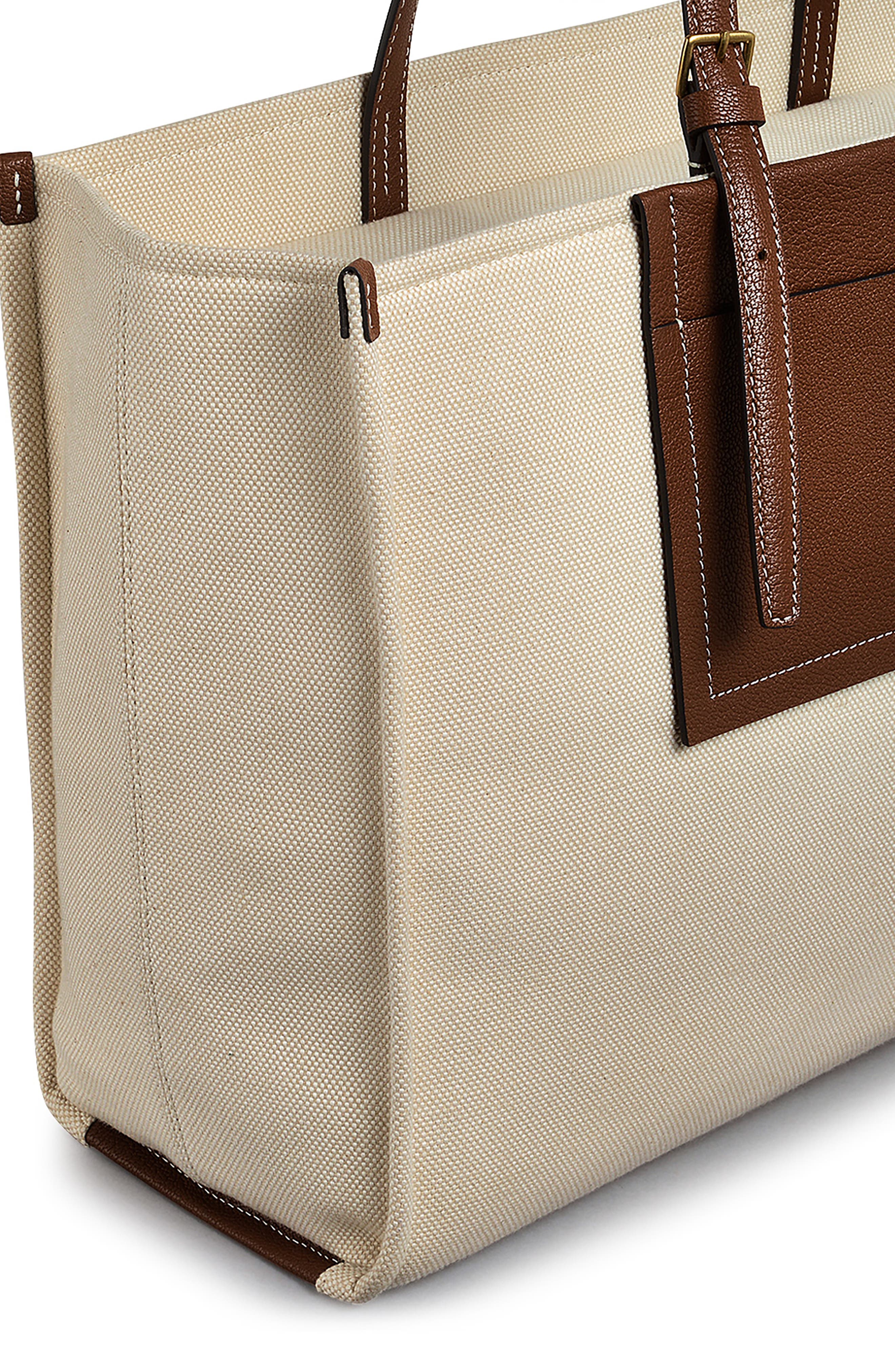 Radley The Burlington - Canvas Large Ziptop Tote Bag, Alternate, color, Natural