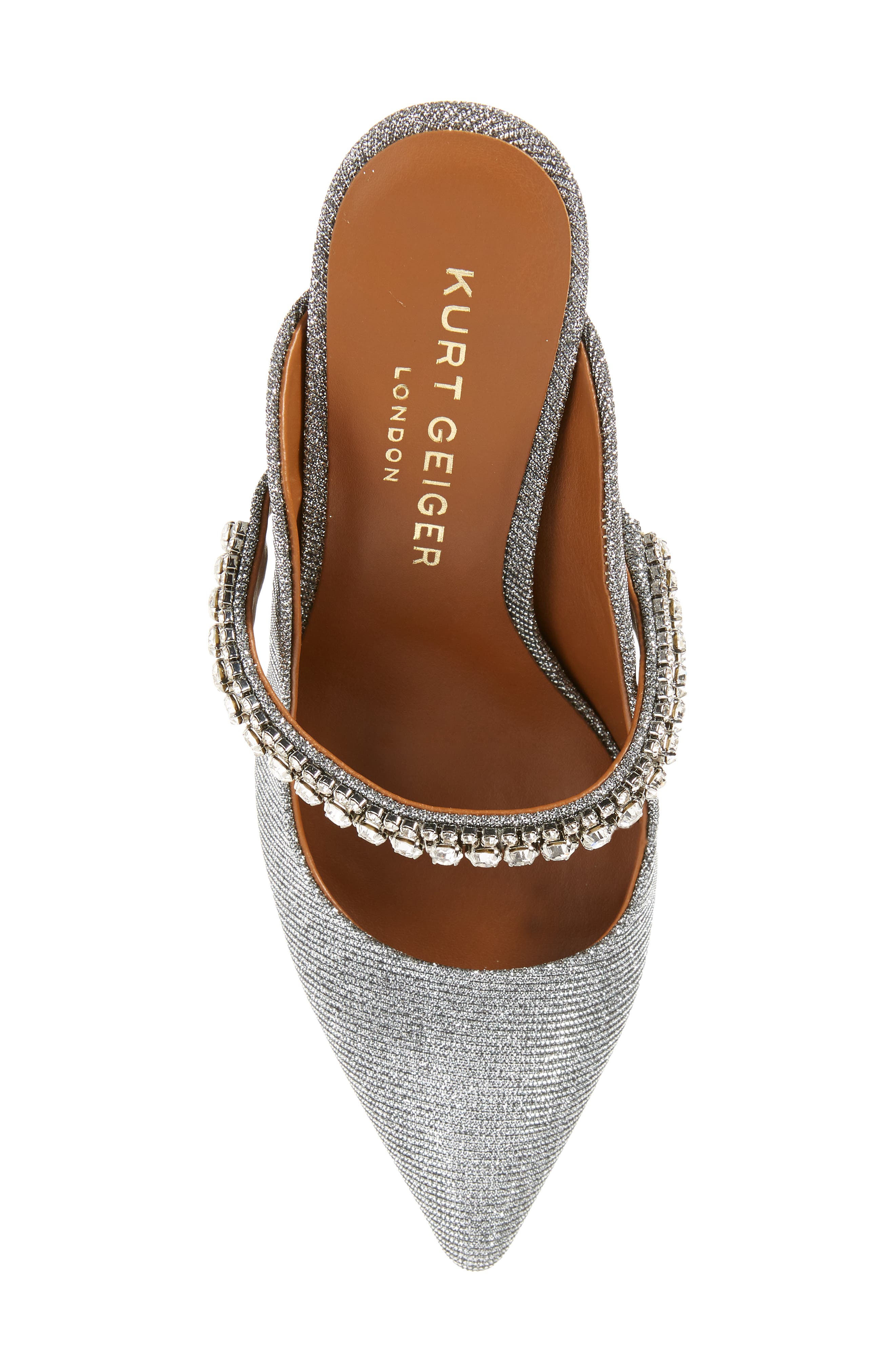 Kurt Geiger London Duke Crystal Strap Pointed Toe Mule, Alternate, color, 