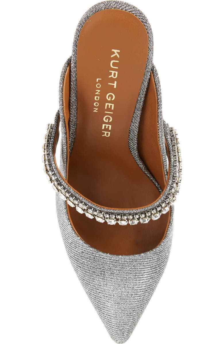 Kurt Geiger London Duke Crystal Strap Pointed Toe Mule, Alternate, color,