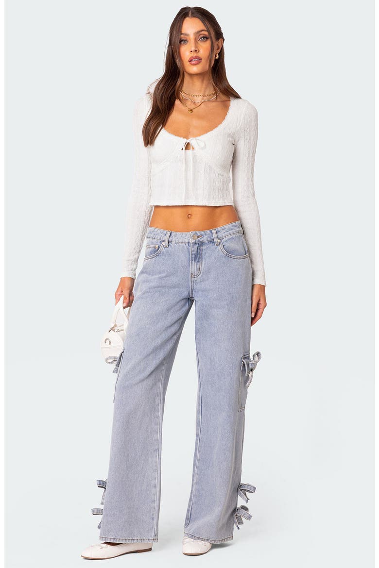 Lorey Lace Crop Top, Alternate, color, WHITE