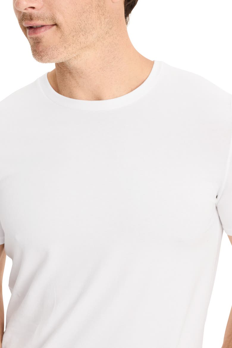 Mens Cotton Stretch Crew Neck Undershirt - 6 Pack, Alternate, color, Diamond White