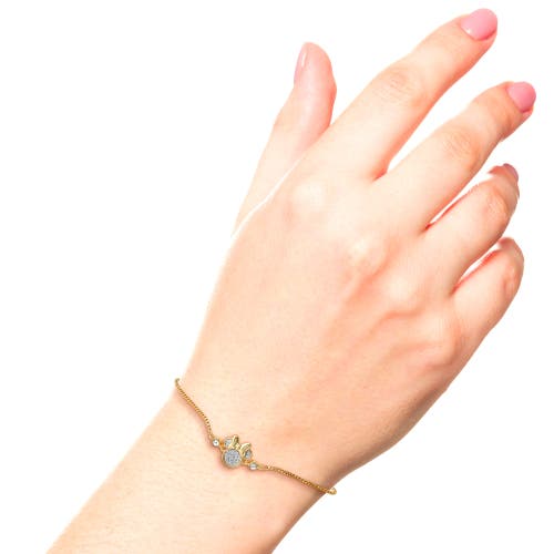 Disney Glitter Crystal Lariat Bracelet In Gold