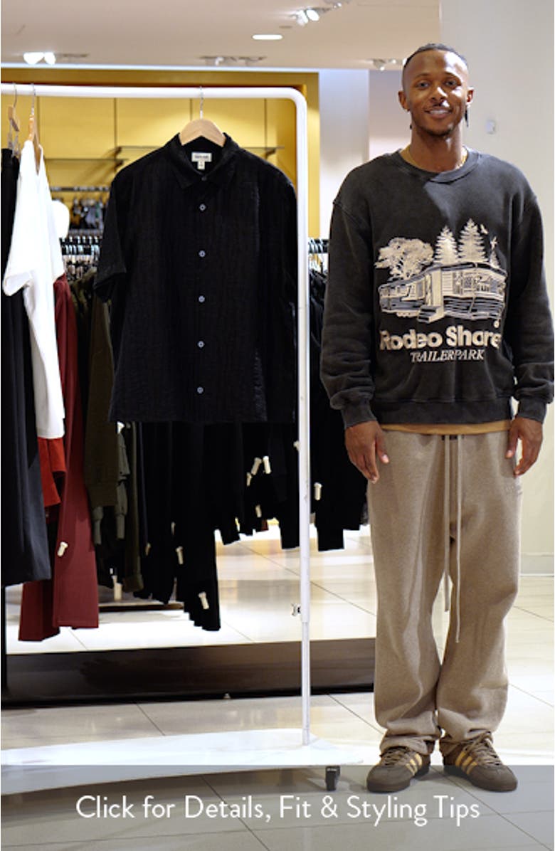 Wavy Stripe Short Sleeve Button-Up Shirt, sales video thumbnail