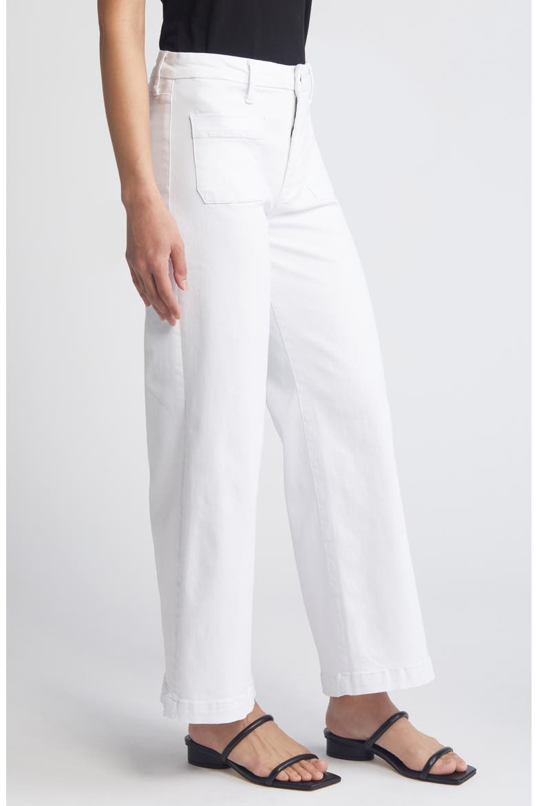 Meg Patch Pocket Wide Leg Jeans, Alternate, color, OPTIC WHITE