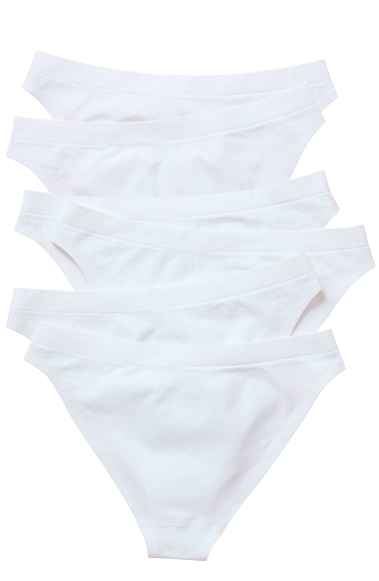 Yellowberry 6PK Scout Seamless Underwear, Alternate, color, Snowflake