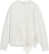 Desigual Mixed Stitch Fringe Sweatshirt