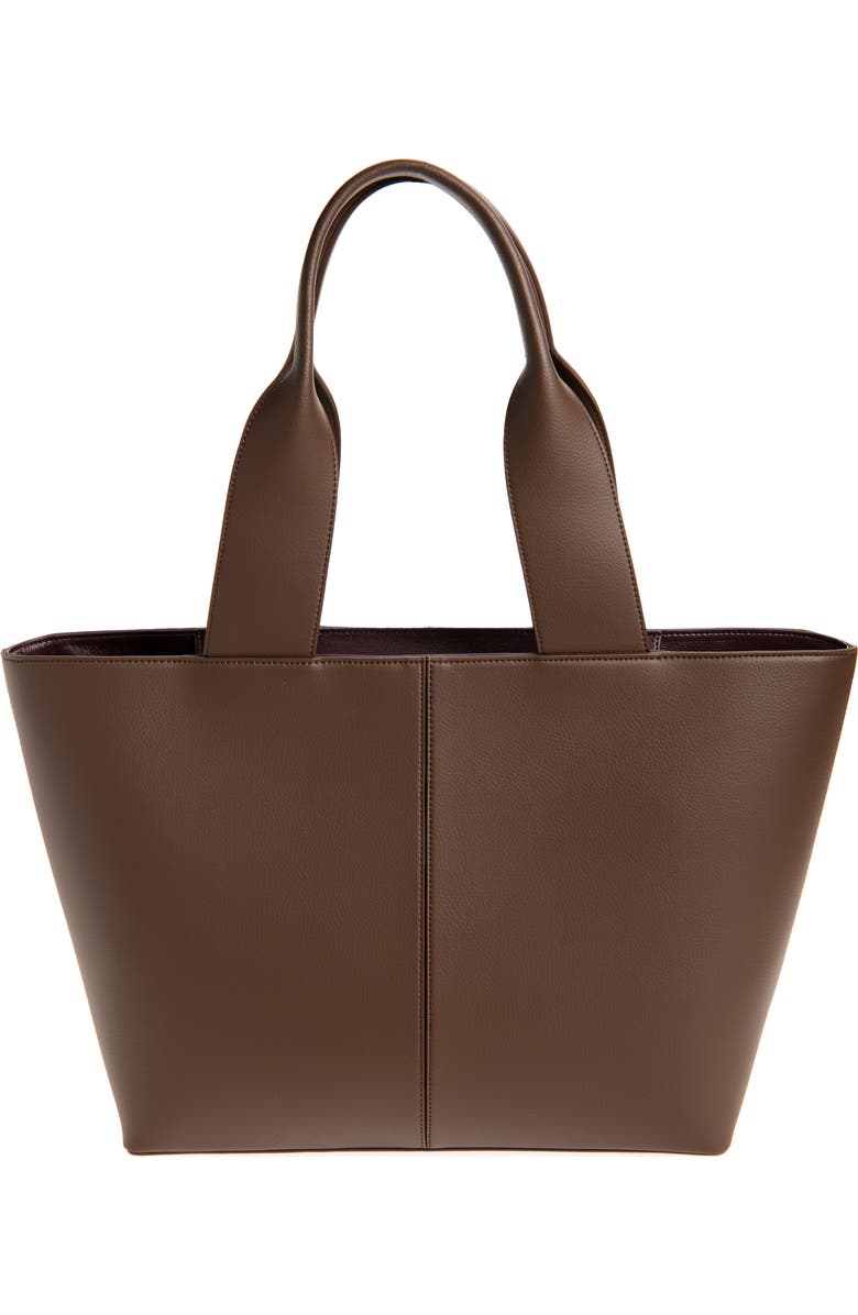 Freja New York Lafayette Faux Leather Tote, Main, color, Espresso