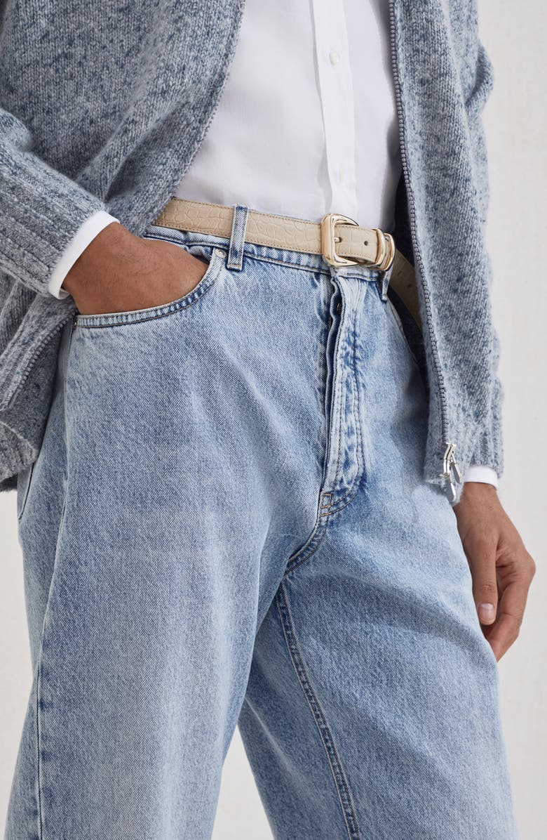 Brunello Cucinelli Iconic fit five-pocket trousers, Alternate, color, Light Blue Denim