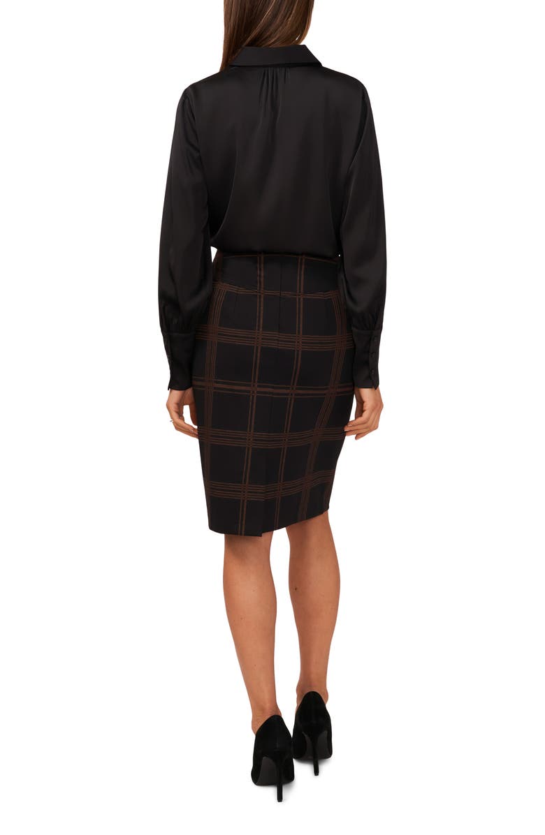 Halogen<sup>®</sup> Plaid Seamed Pencil Skirt, Alternate, color,