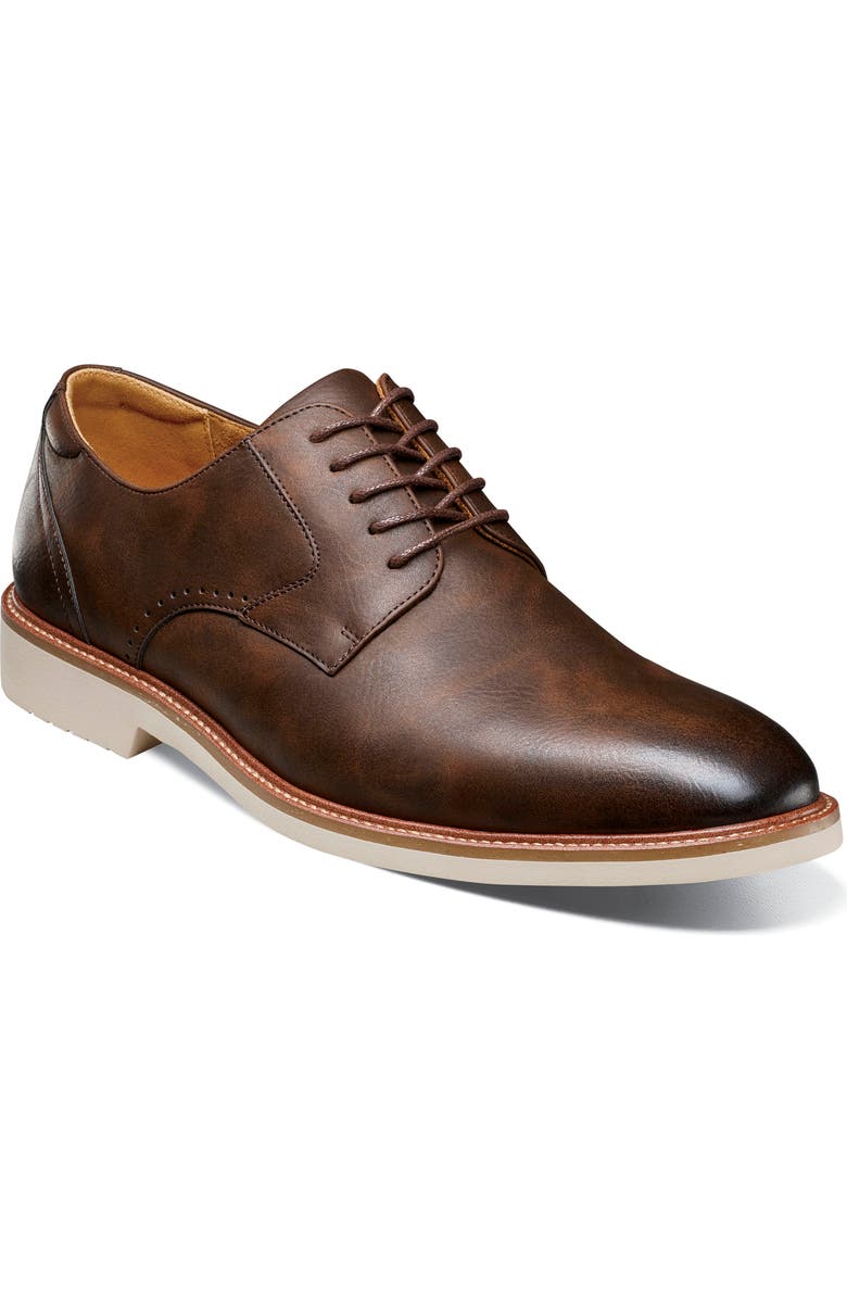 Stacy Adams Vinson Plain Toe Derby, Main, color, Brown