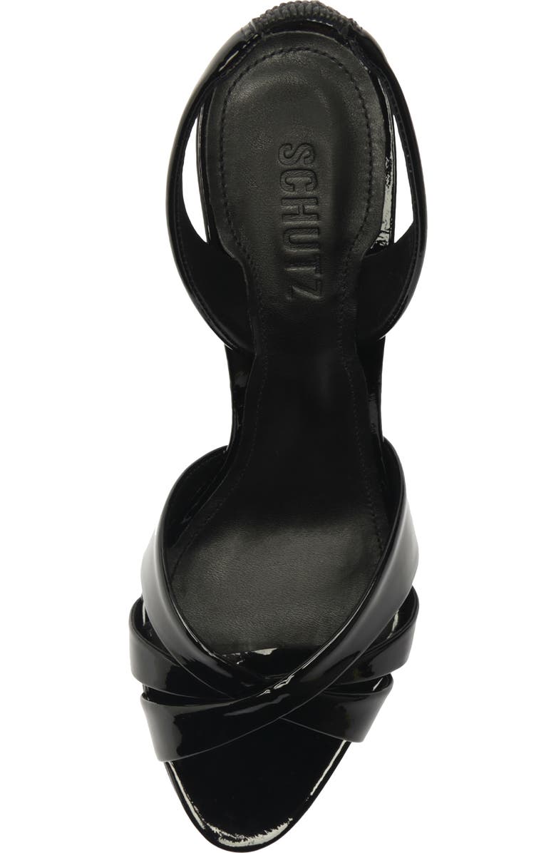 Schutz Keefa Patent Leather Slingback Sandal, Alternate, color,