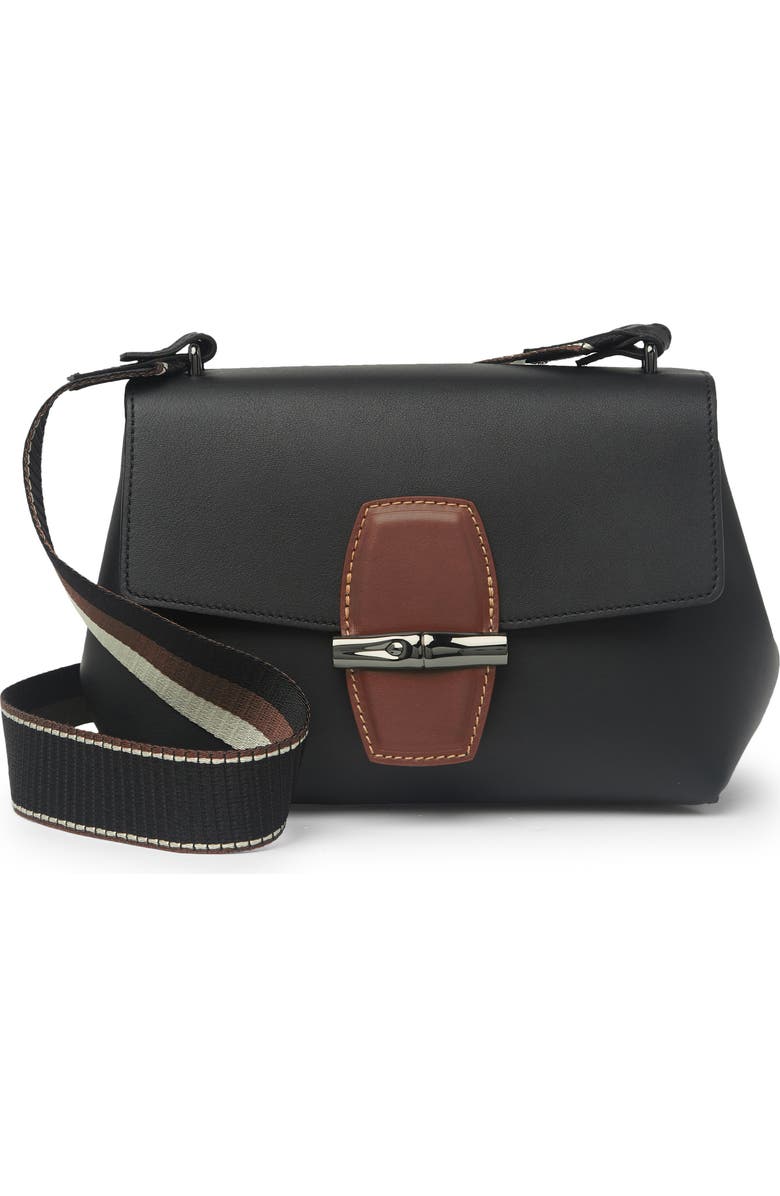 Longchamp Roseau Leather Crossbody Tote, Main, color,