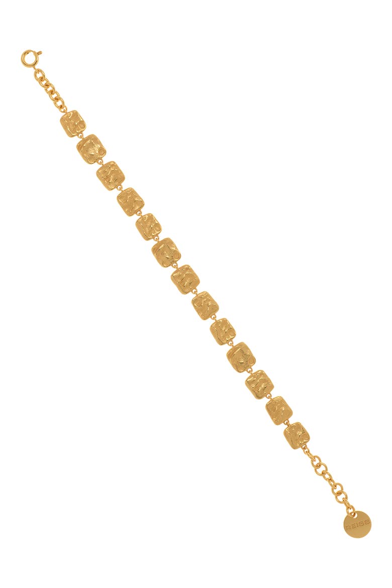 Millie Molten Square Bracelet, Alternate, color, GOLD TONE