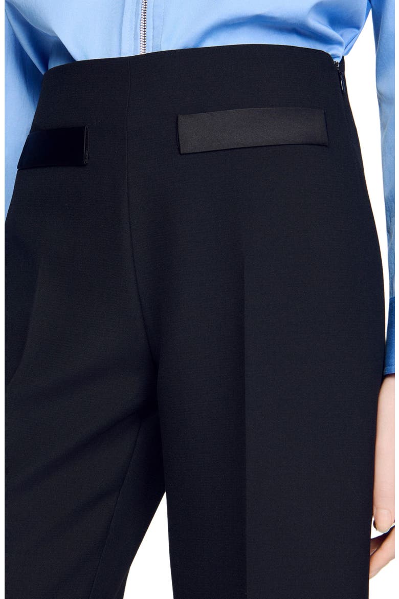 Pocket detail trousers, Alternate, color, Black