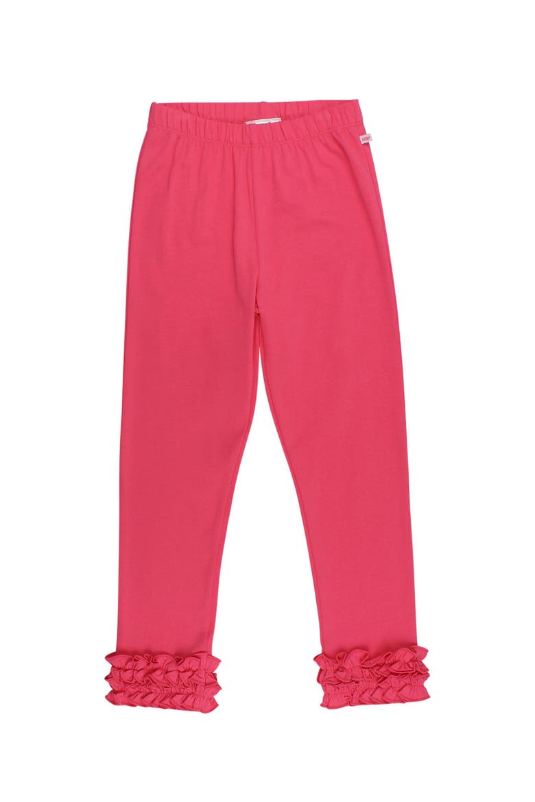 Girls Ruffle Leggings, Main, color, Hot Pink