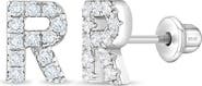 In Season Jewelry Cubic Zirconia Letter Initial Earrings