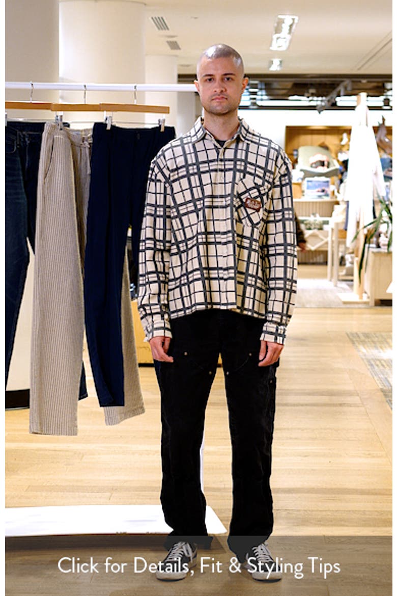 Plaid Cotton French Terry Button-Up Shirt video