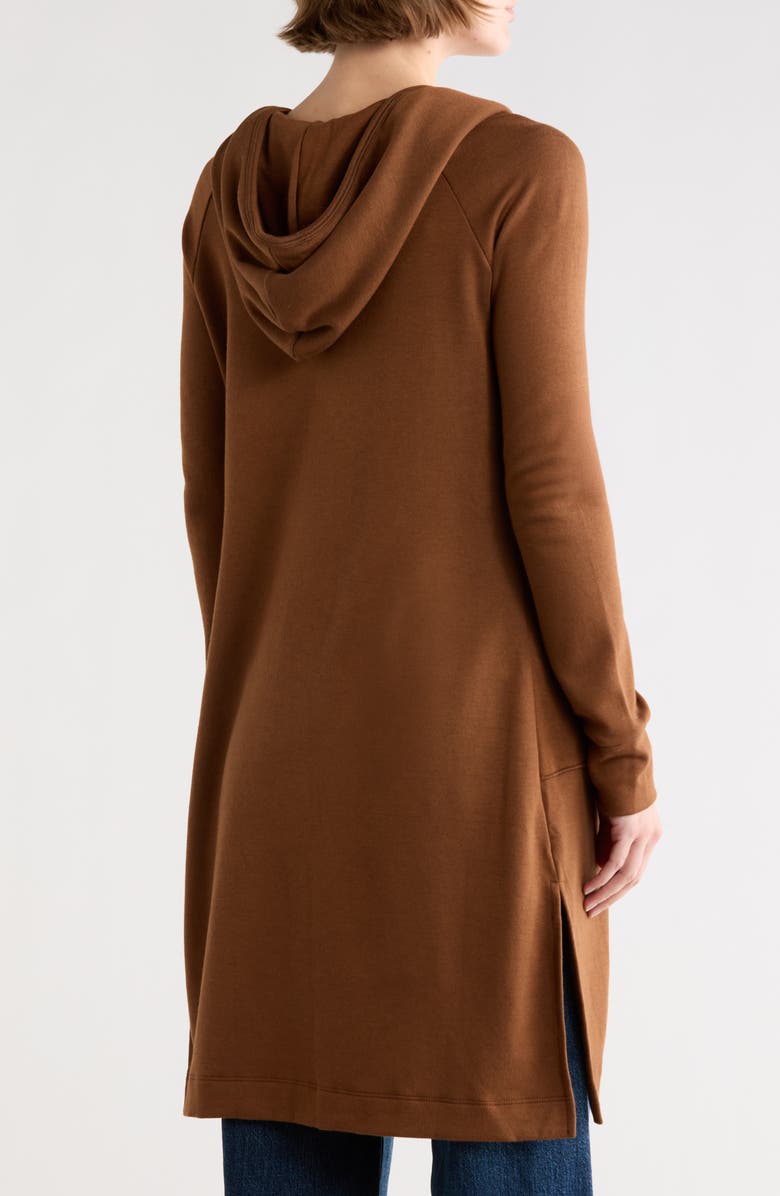 GO COUTURE Hooded Sweater Cardigan, Alternate, color, Raw Umber