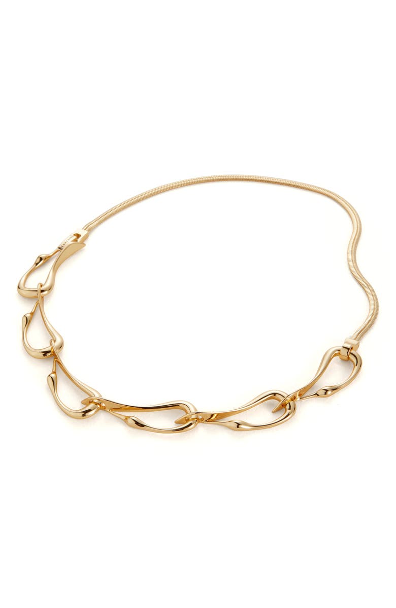 Jenny Bird Egret Collar Necklace, Main, color, High Polish Gold