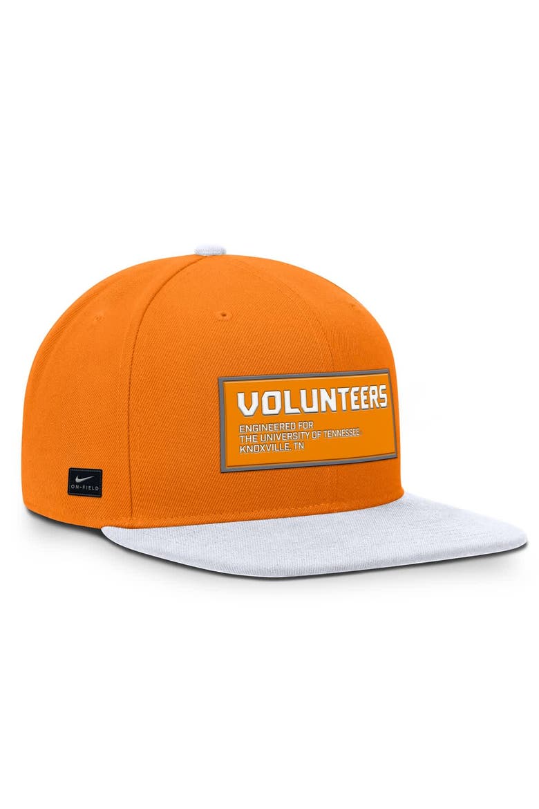 Men's Nike Tennessee Orange/White Tennessee Volunteers 2025 On-Field Patch Pro Dri-FIT Snapback Hat, Alternate, color, Tennessee Orange