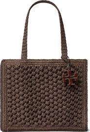 Tory Burch Ella Hand Crochet Straw Bag