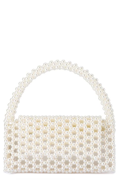 Amrita Faux Pearl Top Handle Bag
