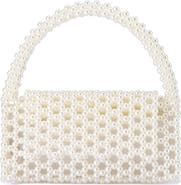 Olga Berg Amrita Faux Pearl Top Handle Bag