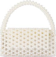 Olga Berg Amrita Faux Pearl Top Handle Bag