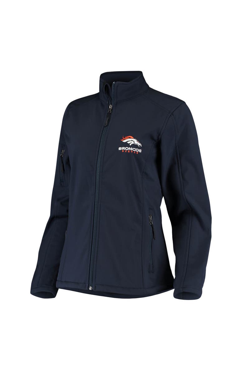DUNBROOKE Women's Navy Denver Broncos Full-Zip Sonoma Softshell Jacket, Alternate, color,