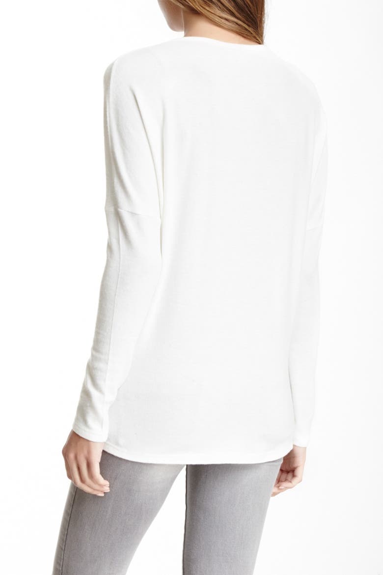 Printed V-Neck Dolman Sweater, Alternate, color, IVORY NEW CABESA