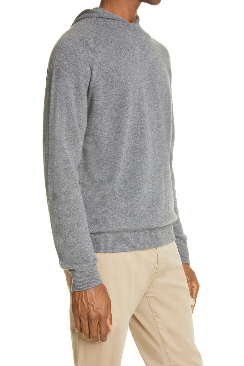 Men's Wool & Cashmere Hoodie, Alternate, color, CHARCOAL