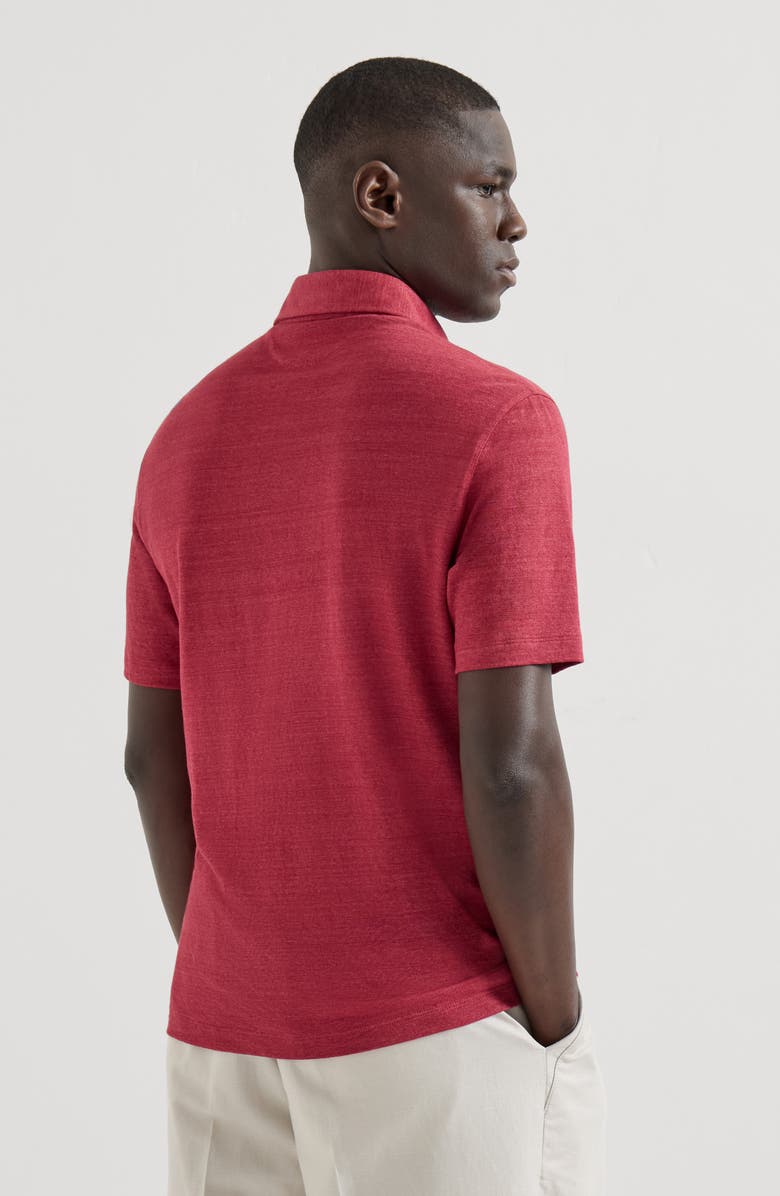 Brunello Cucinelli Jersey polo shirt, Alternate, color, Cherry