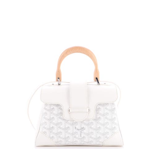 Saigon Top Handle Bag Coated Canvas with Leather Mini