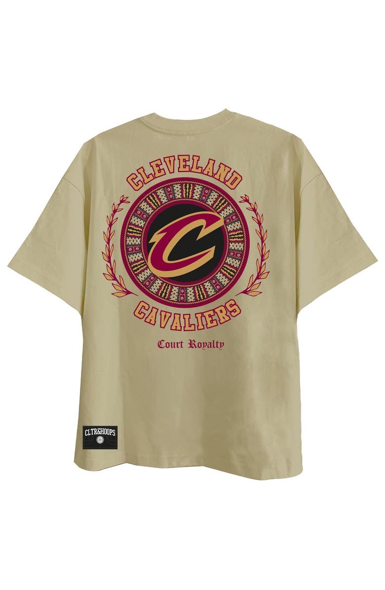 Two Hype Men's Two Hype Khaki Cleveland Cavaliers Worldwide Collection Premium T-Shirt, Alternate, color, Khaki