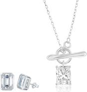 Donatello Gian Toggle Necklace And Studs Set