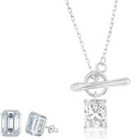 Donatello Gian Toggle Necklace And Studs Set