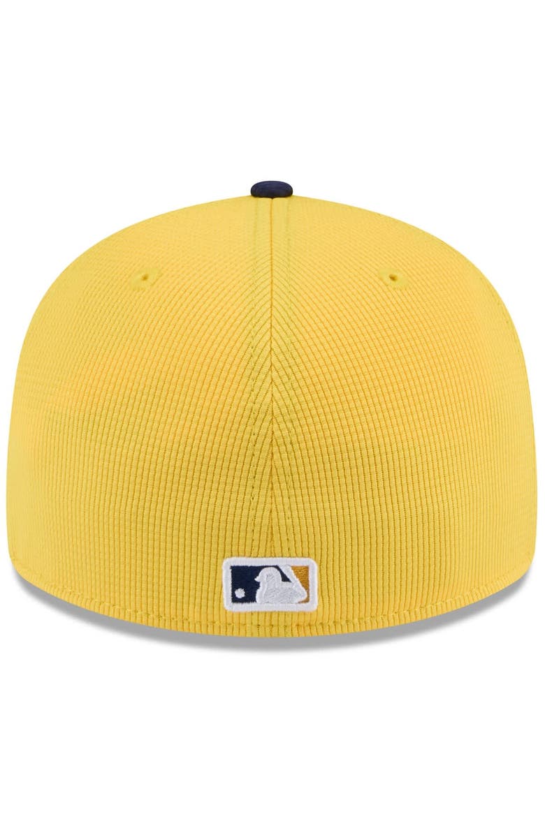 New Era Men's New Era  Gold/Navy Milwaukee Brewers 2025 Spring Training Low Profile 59FIFTY Fitted Hat, Alternate, color, 