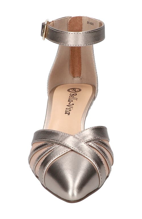 Shop Bella Vita Malani Pointed Toe Kitten Heel Pump In Champagne Leather
