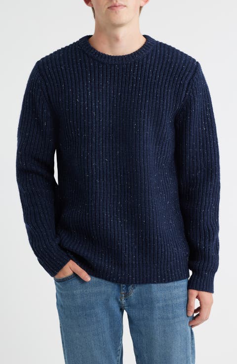 Donegal Tweed Wool Blend Crewneck Sweater