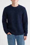 Schott NYC Donegal Tweed Wool Blend Crewneck Sweater