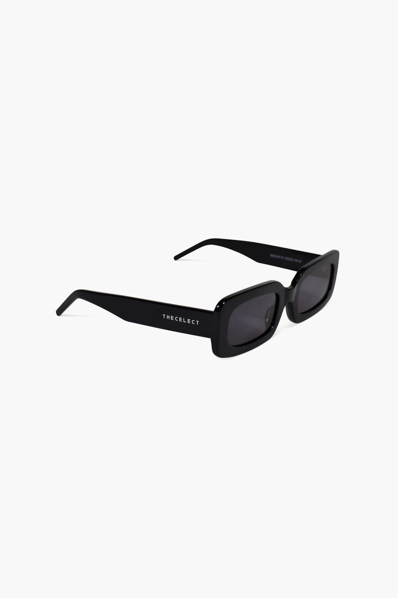The Happy RECTANGLE Sunglasses, Alternate, color, Black